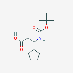 Structure of 3-TERT-BUTOXYCARBONYLAMINO-3-CYCLOPENTYL-PROPIONIC ACID