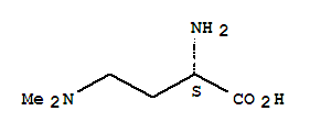 Structure of Butanoic acid,2-amino-4-(dimethylamino)-, (2S)-