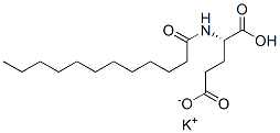 Structure of L-GLUTAMIC ACID N-(1-OXODODECYL)-,MONOPOTASSIUM SALT