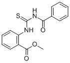 Structure of METHYL 2-([(BENZOYLAMINO)CARBOTHIOYL]AMINO)BENZENECARBOXYLATE