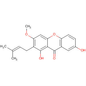 Structure of 9H-Xanthen-9-one, 1,7-dihydroxy-3-methoxy-2-(3-methyl-2-butenyl)-