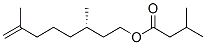 Structure of (S)-3,7-dimethyloct-7-enyl isovalerate