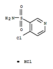 Structure of 3-Pyridinesulfonamide,4-chloro-, hydrochloride (1:1)