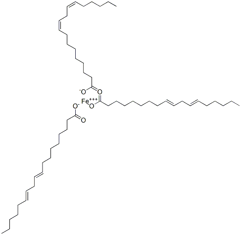 iron (9Z,12Z)-octadeca-9,12-dienoate结构式