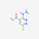6-Chloro-3-hydrazinylpyridazine-4-carboxylic acid结构式