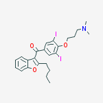 (2-butyl-1-benzofuran-3-yl){4-[3-(dimethylamino)propoxy]-3,5-diiodophenyl}methanone结构式