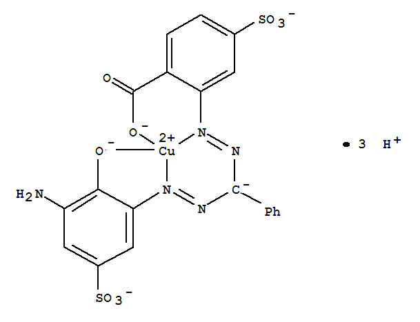 Chemical structure of COPPERFORMAZONEBLUEOF4-SULPHOANTHRANILICACID
