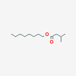 Structure of Butanoic acid,3-methyl-, octyl ester
