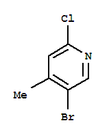 Structure of 5-BROMO-2-CHLORO-4-PICOLINE