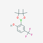 Structure of 2-(4,4,5,5-tetramethyl-1,3,2-dioxaborolan-2-yl)-4-(trifluoromethyl)phenol