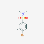 4-bromo-3-fluoro-N,N-dimethylbenzenesulfonamide结构式