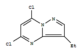 Structure of 5,7-Dichloro-3-Ethyl-Pyrazolo[1,5-A]pyrimidine