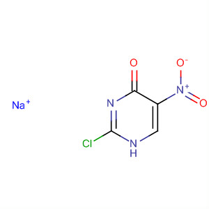 Structure of 4(1H)-Pyrimidinone, 2-chloro-5-nitro-, sodium salt