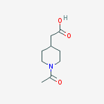 Structure of 4-Piperidineacetic acid, 1-acetyl-