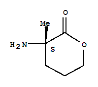 2H-Pyran-2-one,3-aminotetrahydro-3-methyl-, (3S)-结构式