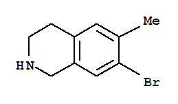 Structure of Isoquinoline,7-bromo-1,2,3,4-tetrahydro-6-methyl-