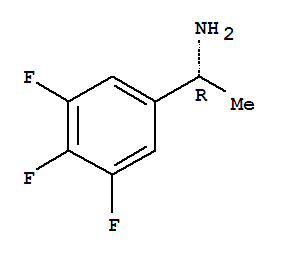 Structure of Benzenemethanamine, 3,4,5-trifluoro-a-methyl-, (aR)-