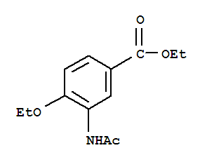 Structure of Benzoic acid,3-(acetylamino)-4-ethoxy-, ethyl ester