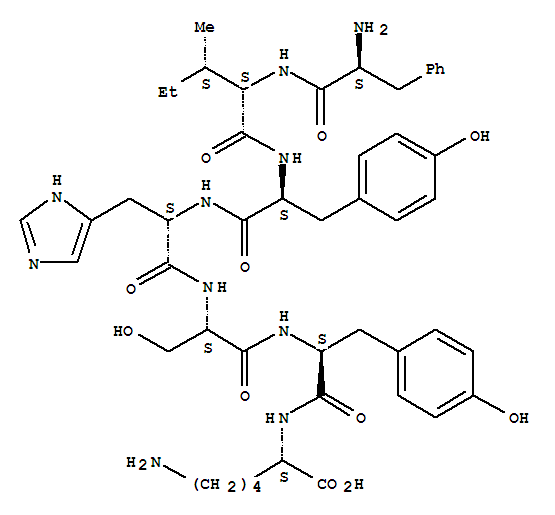 Structure of H-phenylalanyl-isoleucyl-tyrosyl-histidyl-seryl-tyrosyl-lysine