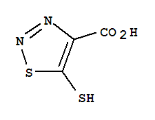Structure of 1,2,3-Thiadiazole-4-carboxylicacid, 5-mercapto-