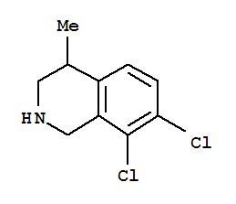 Chemical structure of Isoquinoline,7,8-dichloro-1,2,3,4-tetrahydro-4-methyl-