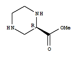 Structure of 2-Piperazinecarboxylicacid, methyl ester, (2R)-