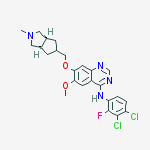 N-(3,4-Dichloro-2-fluorophenyl)-6-methoxy-7-{[(3aR,6aS)-2-methyloctahydrocyclopenta[c]pyrrol-5-yl]methoxy}-4-quinazolinamine结构式