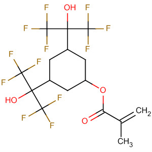 Structure of 2-Propenoic acid, 2-methyl-,3,5-bis[2,2,2-trifluoro-1-hydroxy-1-(trifluoromethyl)ethyl]cyclohexyl ester