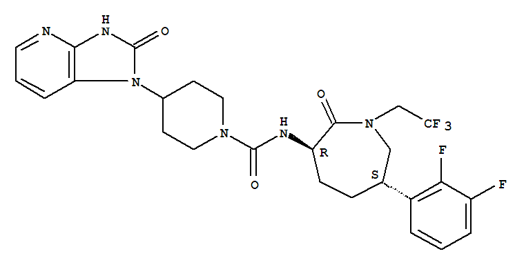 Structure of MK 0974, Telcagepant
