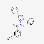 Structure of 3-Cyano-N-(1,3-diphenyl-1H-pyrazol-5-yl)benzamide