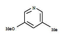 Structure of pyridine, 3-methoxy-5-methyl-