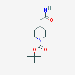 Structure of tert-butyl 4-(2-amino-2-oxoethyl)piperidine-1-carboxylate