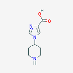 1-(4-piperidinyl)-1H-Imidazole-4-carboxylic acid结构式