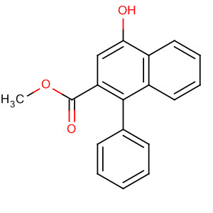 Structure of 2-Naphthalenecarboxylic acid, 4-hydroxy-1-phenyl-, methyl ester