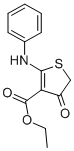 2-苯胺基-4-氧代-4,5-二氢-3-噻吩甲酸乙酯结构式