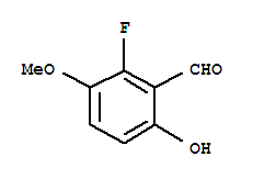 Structure of 2-fluoro-6-hydroxy-3-methoxybenzaldehyde