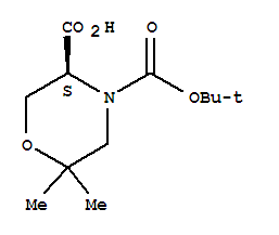 Structure of (S)-4-BOC-6,6-DIMETHYL-MORPHOLINE-3-CARBOXYLIC ACID