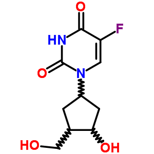Structure of 5-fluoro-1-[3-hydroxy-4-(hydroxymethyl)cyclopentyl]pyrimidine-2,4(1H,3H)-dione