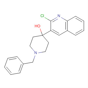 Structure of 4-Piperidinol, 4-(2-chloro-3-quinolinyl)-1-(phenylmethyl)-