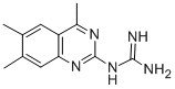 N-(4,6,7-三甲基喹唑啉-2-基)胍结构式