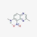 Structure of 2-METHYL-7-METHYLAMINO-8-NITRO-QUINOXALINE