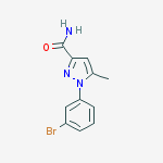 1-(3-bromophenyl)-5-methyl-1H-pyrazole-3-carboxamide结构式