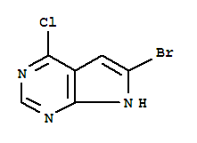 6-溴-4-氯-7H-吡咯并嘧啶结构式