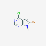6-Bromo-4-chloro-7-methyl-7H-pyrrolo[2,3-d]pyrimidine结构式