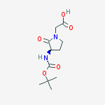Structure of (R)-3-(Boc-Amino)-2-Oxo-1-Pyrrolidine-Acetic Acid