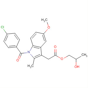 Structure of 1H-Indole-3-acetic acid, 1-(4-chlorobenzoyl)-5-methoxy-2-methyl-,2-hydroxypropyl ester