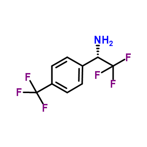 (1S)-2,2,2-三氟-1-[4-(三氟甲基)苯基]乙胺结构式