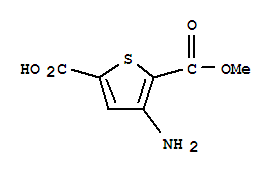 Structure of 2,5-Thiophenedicarboxylicacid, 3-amino-, 2-methyl ester