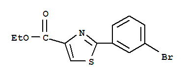 Structure of 2-(3-BROMO-PHENYL)-THIAZOLE-4-CARBOXYLIC ACID ETHYL ESTER