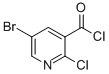 5-BROMO-2-CHLORO-3-PYRIDINECARBONYL CHLORIDE结构式